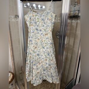 J. Crew Floral Pastel Spring Midi Dress